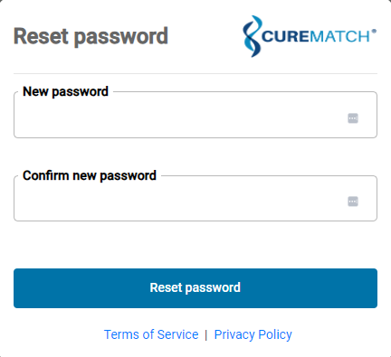 Screenshot of the CureMatch report user interface